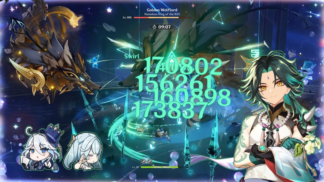 NO GEO?! ONE PHASE GOLDEN WOLFLORD WITH C0 XIAO HYPERCARRY | 12-3-1