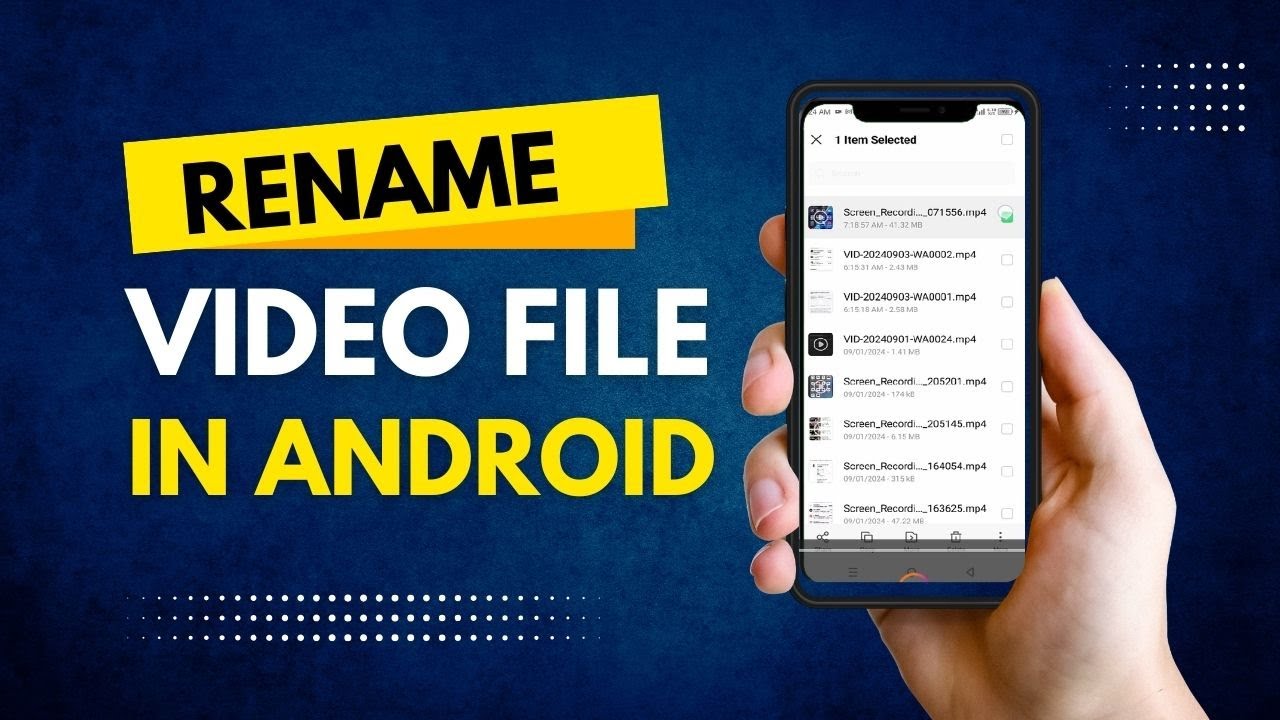 Как переименовать видеофайл на телефоне Android