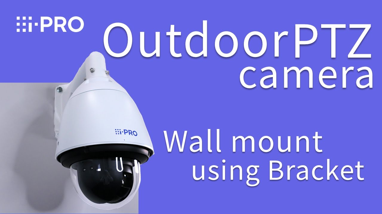 i-PRO Outdoor PTZ camera - Wall installation with WV-QWL501-W and WV-QSR504-W