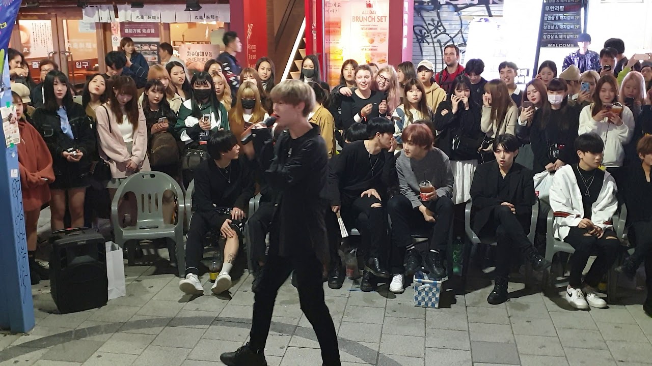 《(Vocal)SHAUN_WayBackHome》 20191013_213127 #KingdomS(킹덤즈) 숀#웨이백홈 홍대버스킹 #SnowHorse