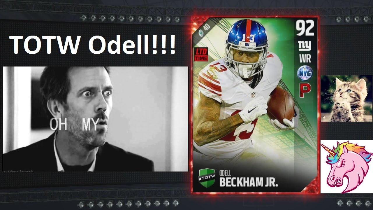 92 OVERALL TOTW ODELL BECKHAM JR. GAMEPLAY!!! - MADDEN 17 ULTIMATE TEAM