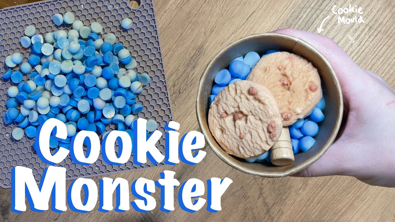 Cookie Monster-Inspired Wax Melt Scoopies | small candle business