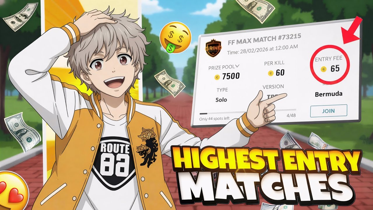 PLAYING ONLY HIGH ENTRY MATCHES | PER KILL ₹60 💰🔥