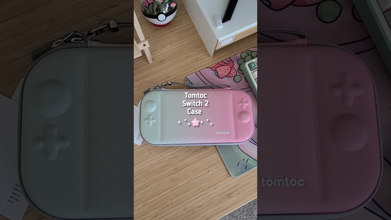 Tomtoc switch 2 case unboxing 🩷💚 #gifted #tomtoc #unboxing #switch2 #nintendoswitch #asmr