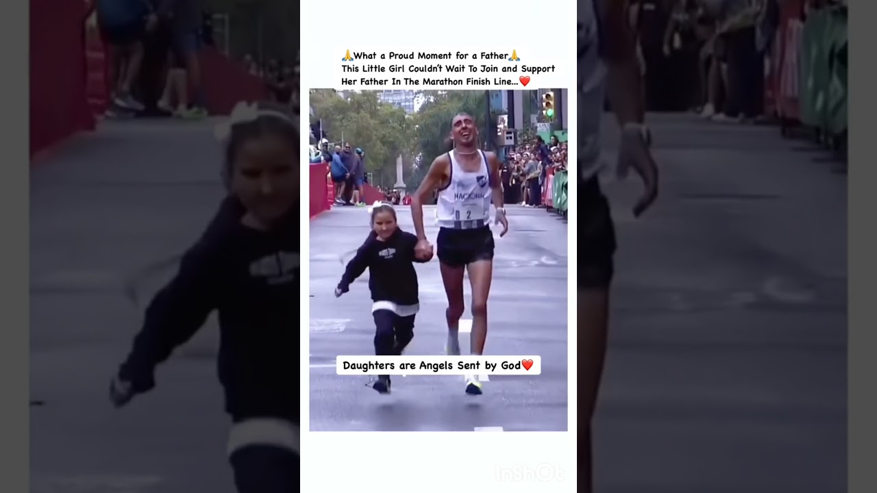 Daughter Enters Run To Help Her Father Cross The Finish Line ❤❤❤❤❤ #girldad #marathon