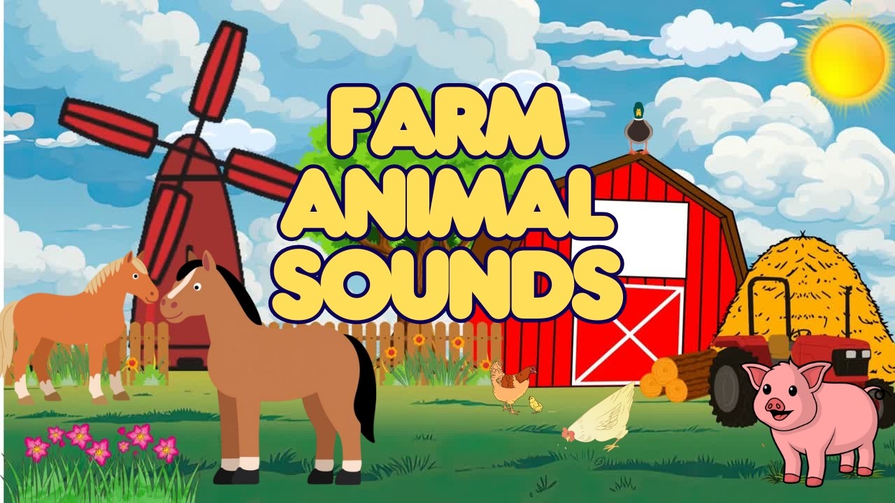 Learn Farm Animal Sounds! 🐮🐷🐔 Fun Video for Toddlers & Kids