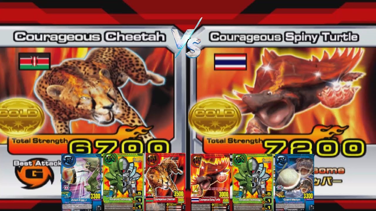 Courageous Cheetah VS Courageous Spiny Turtle | Best of 3 | VS Mode | Animal Kaiser Evo 8 — Eps 78