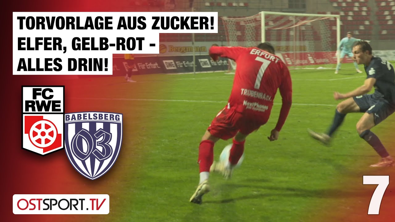 Mega-Torvorlage! Elfer, Gelb-Rot - alles drin! Erfurt - Babelsberg | Regionalliga Nordost