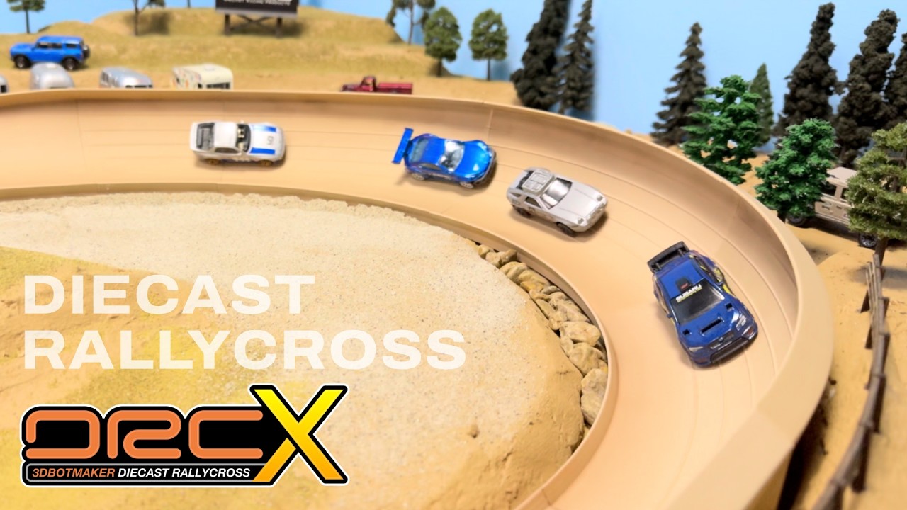 DRC-X Rallycross Subaru против Porsche Diecast Rally Racing