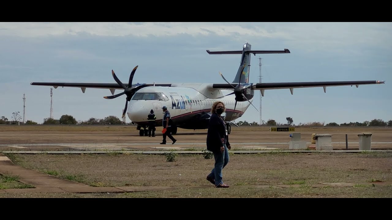 Aeroporto de Uberaba ATR 72 da AZUL (Acionamento dos motores)