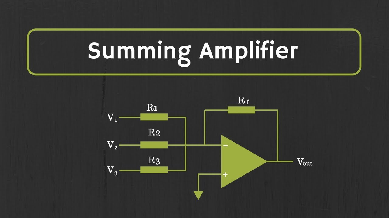 Op-Amp: Summing Amplifier (Inverting and Non-Inverting Summing Amplifiers)