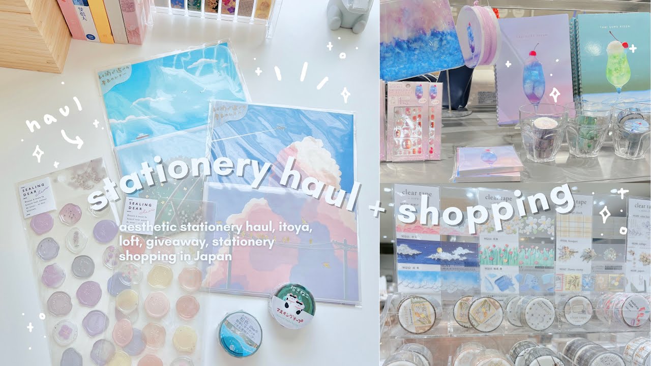 japan stationery haul 🍓// aesthetic stationery shopping, itoya, loft