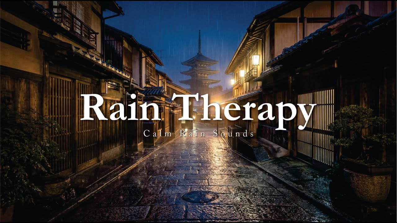 Calm Night Rain in the Street | Relaxing Nature Sounds