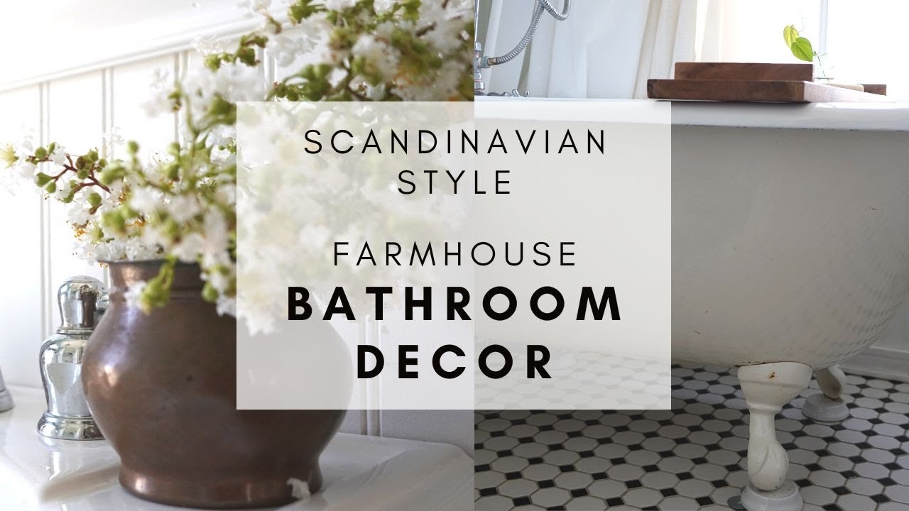 BATHROOM DECOR 'REFRESH' & ORGANIZATION | Small Victorian Farmhouse Bathroom | SCANDINAVIAN STYLE