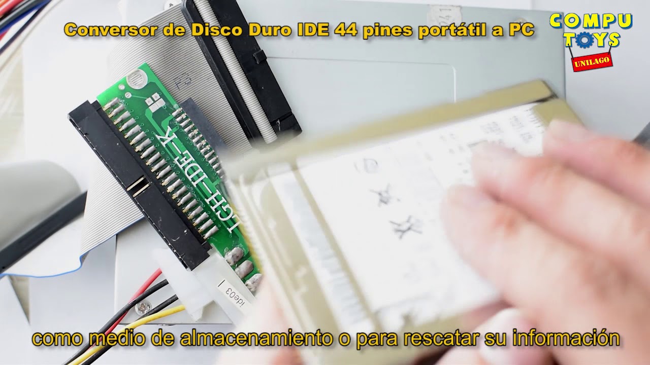 IDE03 Adaptador Disco Duro IDE 44 pines (Port&aacute;til) a  40 pines (PC) COMPUTOYS UNILAGO