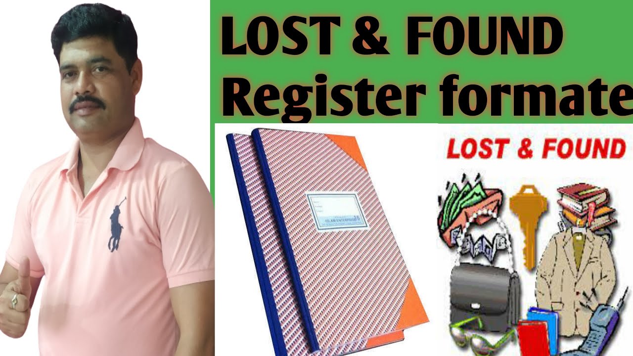 Lost & found register formate कैसे hota hai? Lost & found register @SGK 111 channel