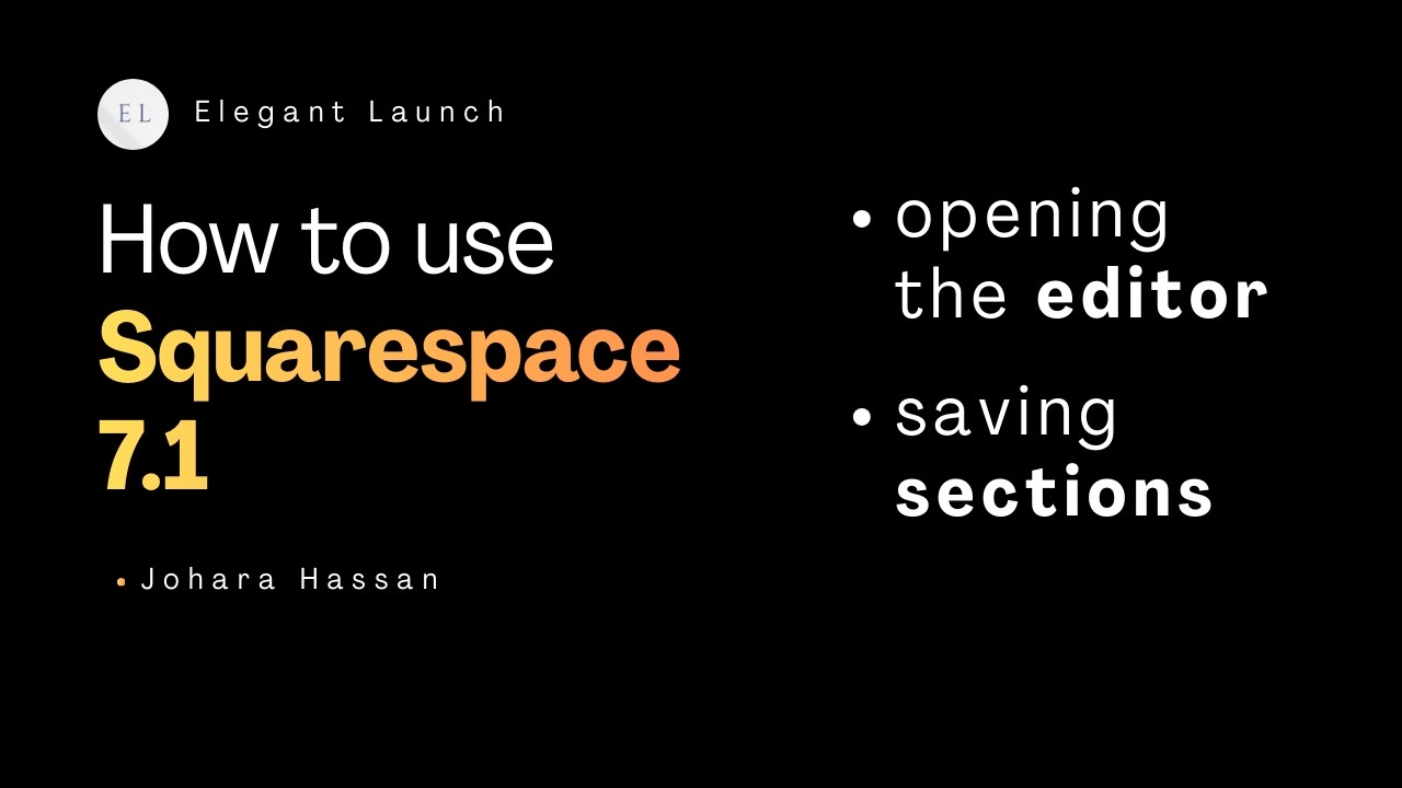Squarespace Editing Tutorial for Beginners: Editing Pages on Squarespace & Save Sections Properly
