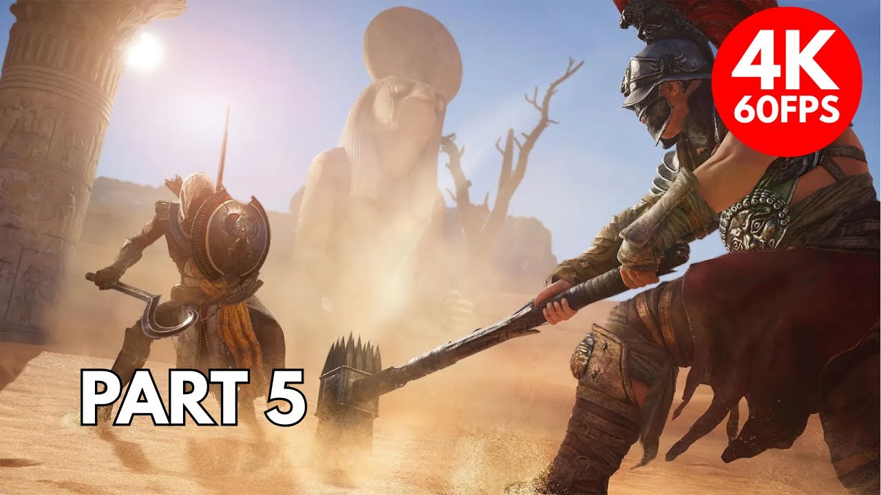 ASSASSINS CREED ORIGINS Walkthrough Part 5 I 4K 60 FPS - No Commentary