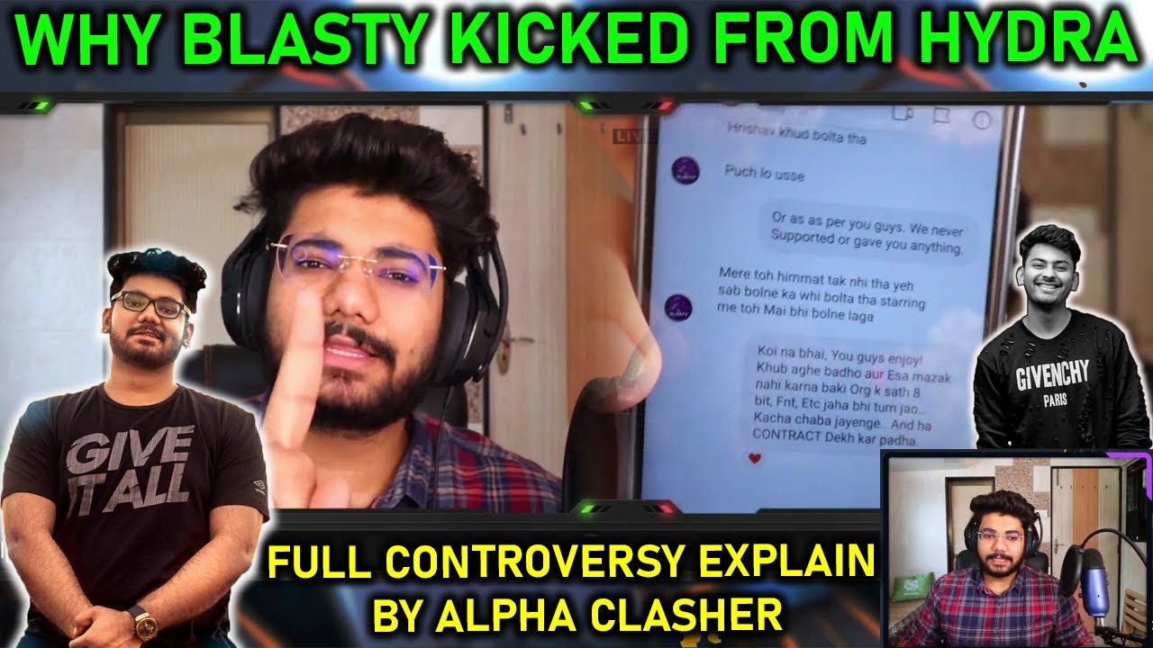 WHY KICKED BLASTY LINEUP IN HYDRA | FULL EXPLAIN BY HYDRA ALPHA ( ALPHA CLASHER ) || DYNAMO GAMING
