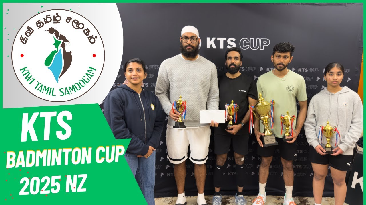 Kiwi Tamil Samoogam -  Badminton Tournament 2025, Auckland, New Zealand.