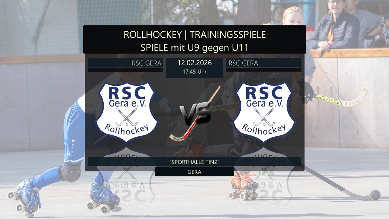 🏑 ROLLHOCKEY | TRAININGSSPIELE | 5 SPIELE U9 VS. U11 | 🔴 RSC GERA 🆚 🔴 RSC GERA