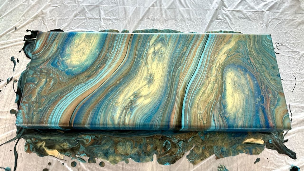 Beautiful Multiple Ring Pour - Fluid Art Tutorial / Acrylic Pour