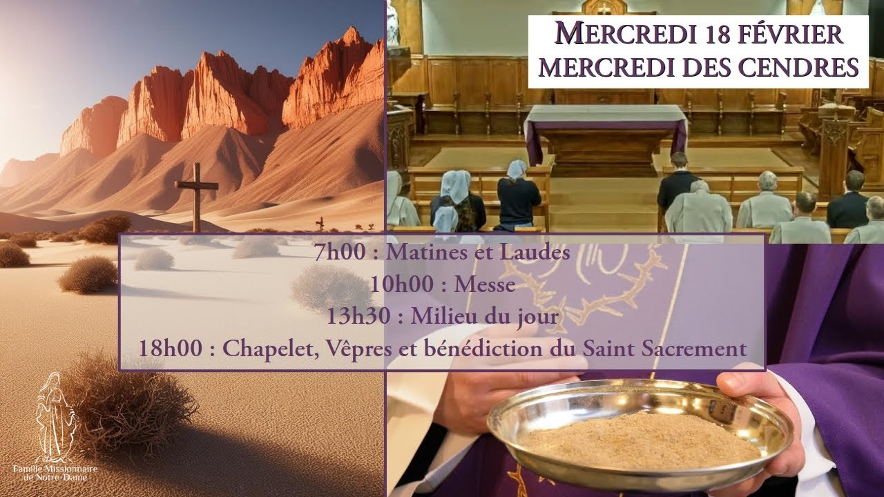 La messe du mercredi 18 février 2026
