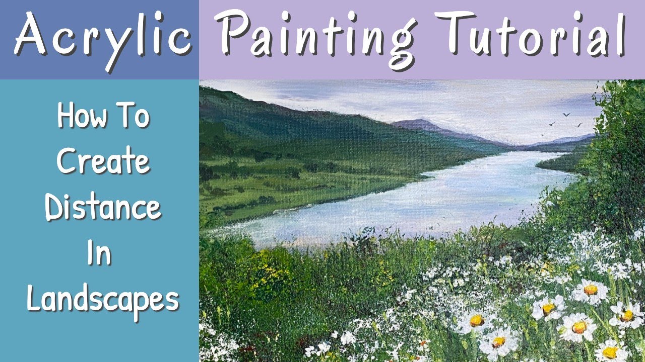PART 1 How To Create Depth & Distance In Acrylic Landscape Painting