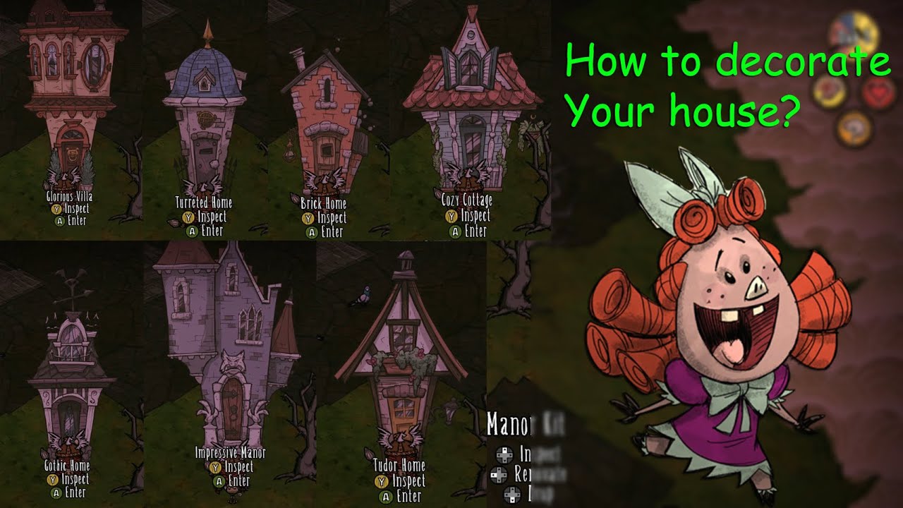 Don't Starve Hamlet Guide:decorate with Renovate Tab, how to use House Upgrade kits?