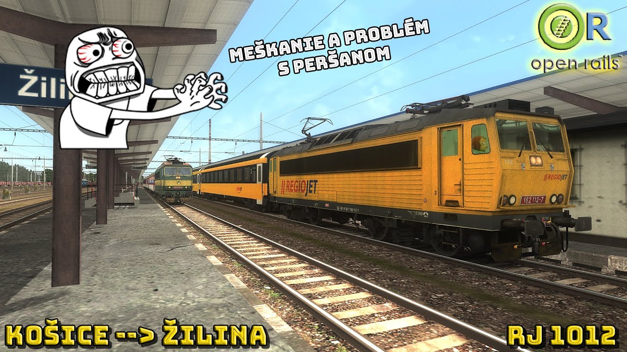 OpenRails CZ/SK - RJ 1012 - Košice -- Žilina - RJ 162 112-7