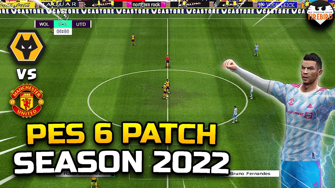 PES 6 Patch 2022 | Firebird Patch 2022 | Man United vs Wolverhampton Gameplay | Full Match FHD 60FPS