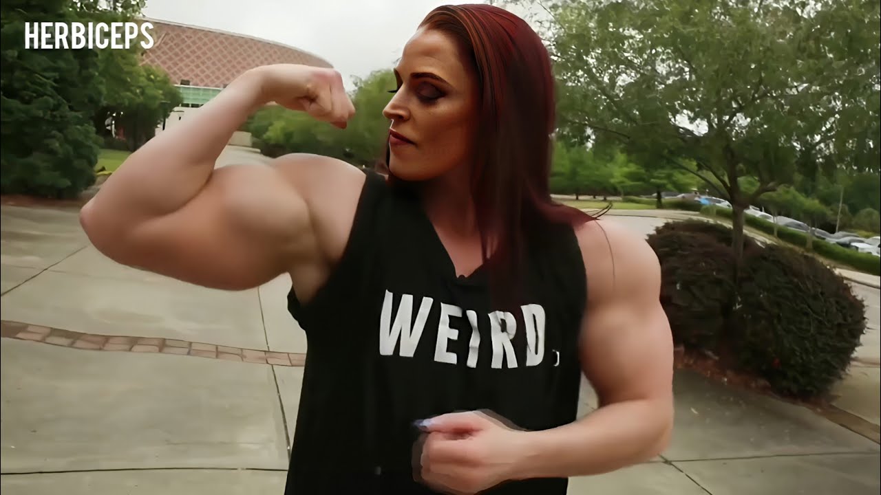 Incredible Biceps girl Colossal Chastity Woman Bodybuilder