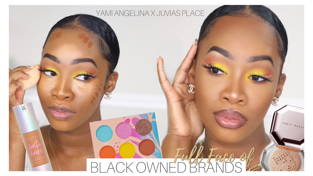 Full Face of BLACK OWNED Brands + YAMI ANGELINA X Juvia's Place | Maya Galore