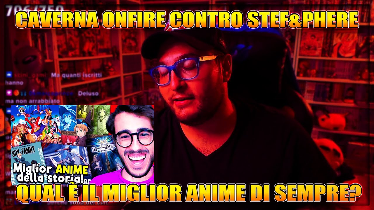 caverna ONFIRE contro Stef&Phere REACTION QUAL È IL MIGLIOR ANIME DI SEMPRE?