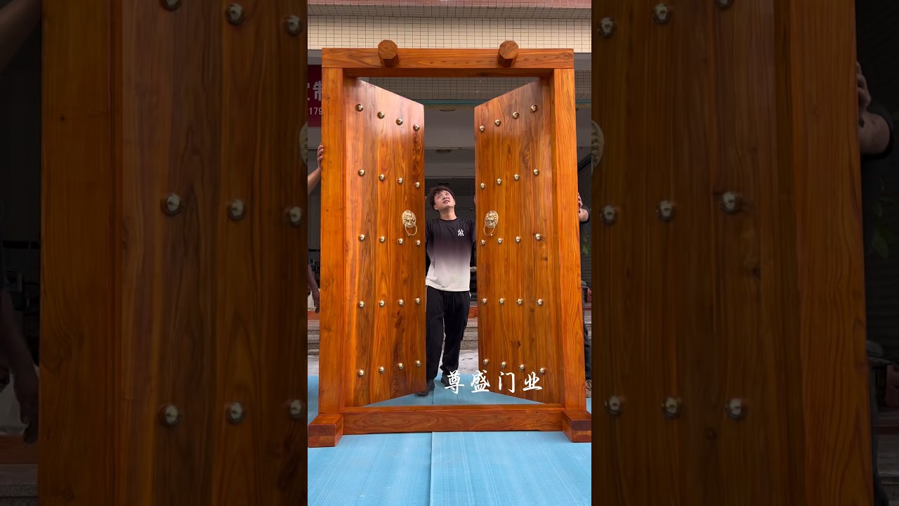 Solid Wood Door for My Hometown | Traditional Craftsmanship.#ubwoodcraftstudio #viralvideo