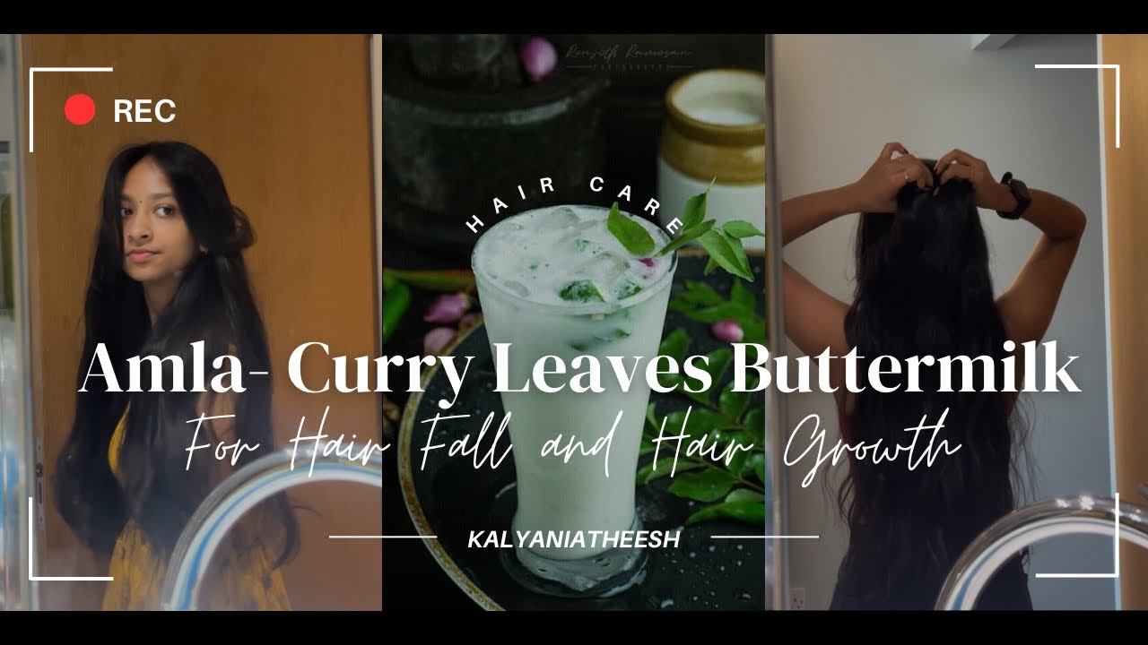 Daily Hair Care Drink for Hair Fall & Growth | Amla Curry Leaves Buttermilk Recipe