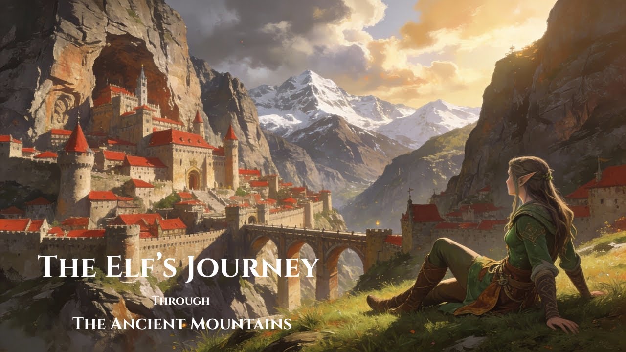 Medieval Fantasy Ambient Music For Focus And Calm | The Elf’s Journey Through The Ancient Mountains