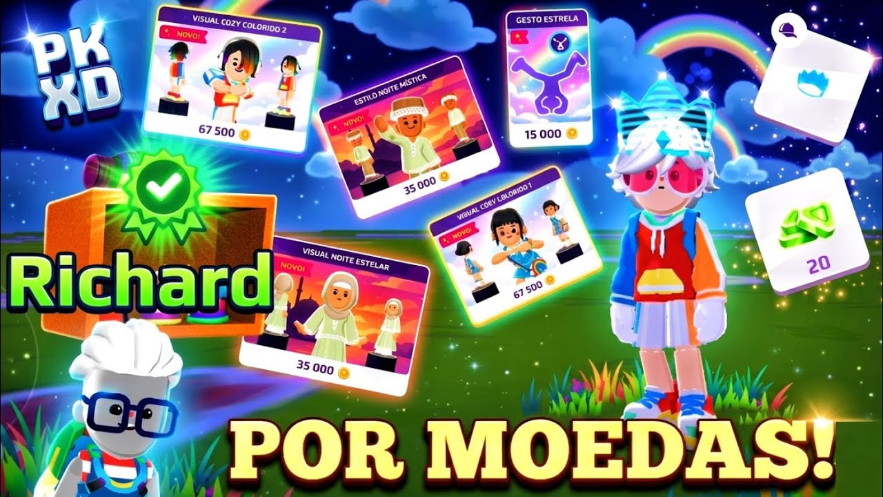 PK XD NOVOS ITENS POR MOEDAS + COROA DA UPDATE GIRL CHEGOU! + HORÁRIOS DO VIAJANTE