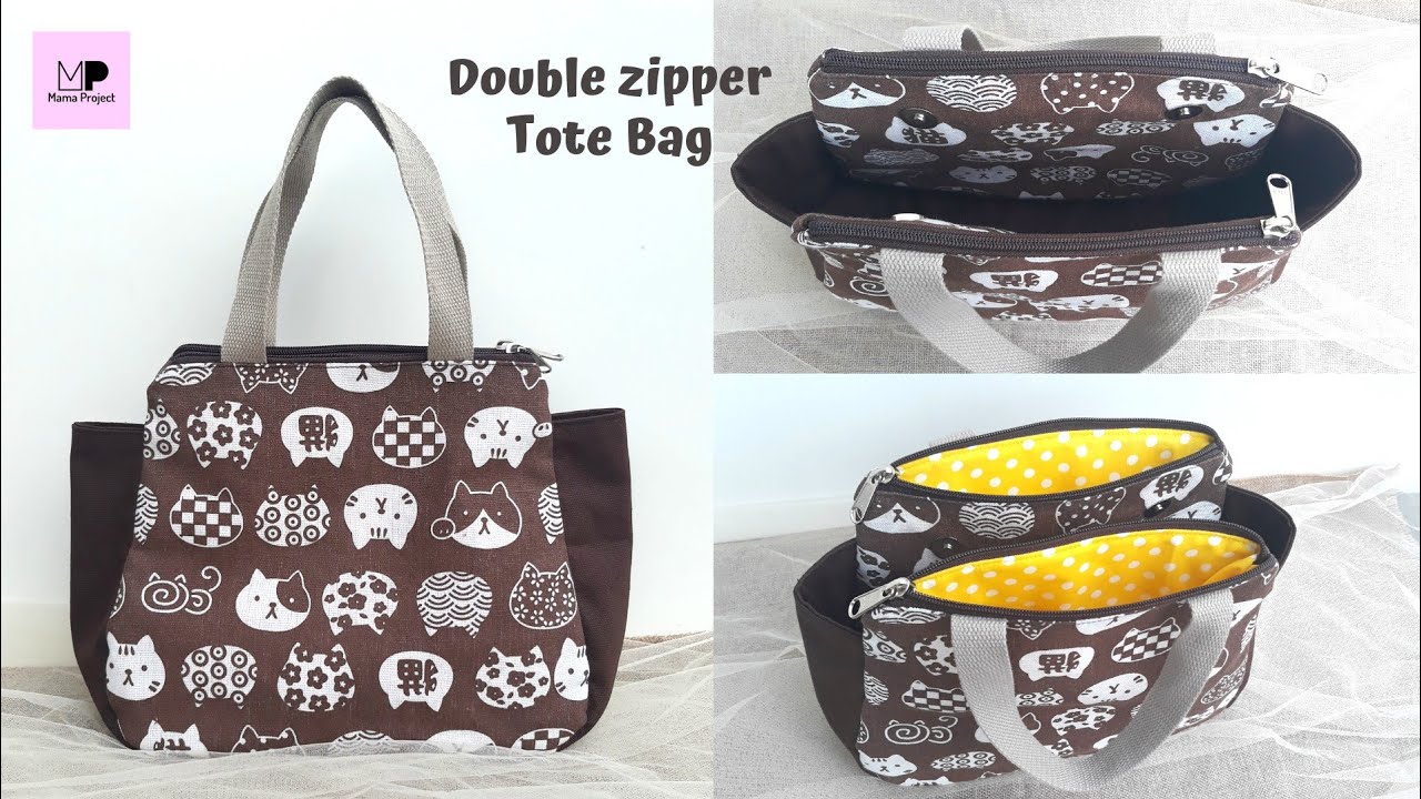 Double zipper tote bag tutorial | Double zipper bag tutorial | Tote Bag Tutorial