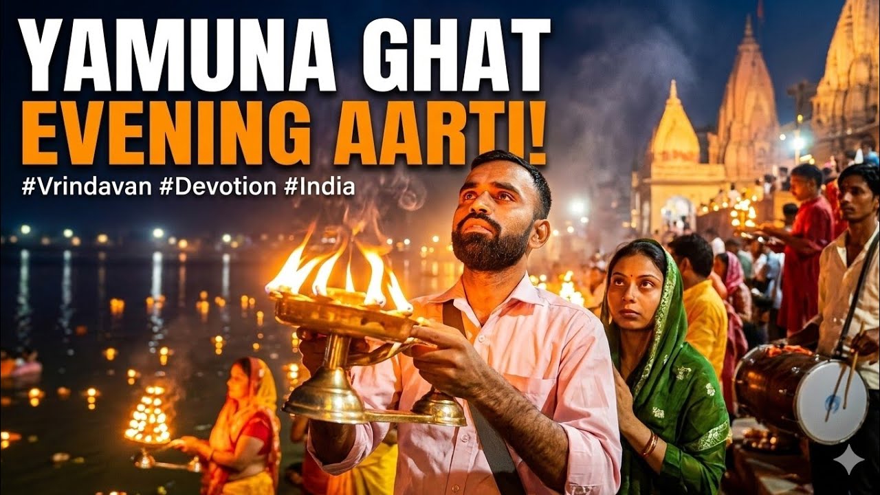 Yamuna Ghat Evening Aarti Darshan | Full Aarti Video | Feel the Divine Energy 🙏 Yamuna Ghat Aarti