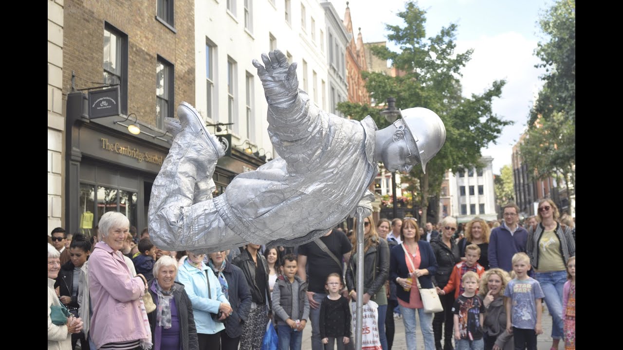 Silver man secret revealed from start to finish, floating and levitating trick