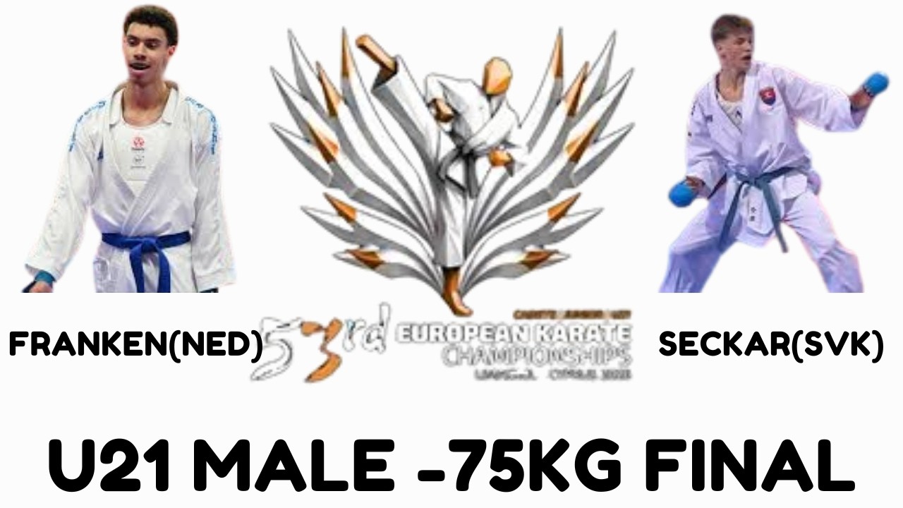 FRANKEN (NED) vs SECKAR (SVK) | Male U21 kumite -75kg final | European karate championship Limassol