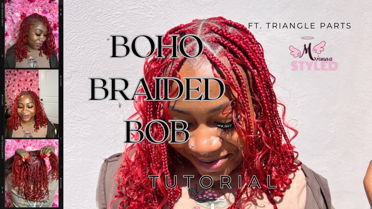 Boho Braided Bob Start to Finish | Very Detailed FT. Triangle Parting