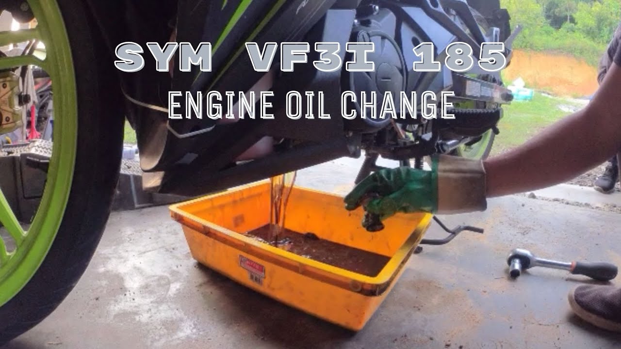 ENGINE OIL CHANGE SYM 185 VF3i LIMITED EDITION (SILENT MODE)