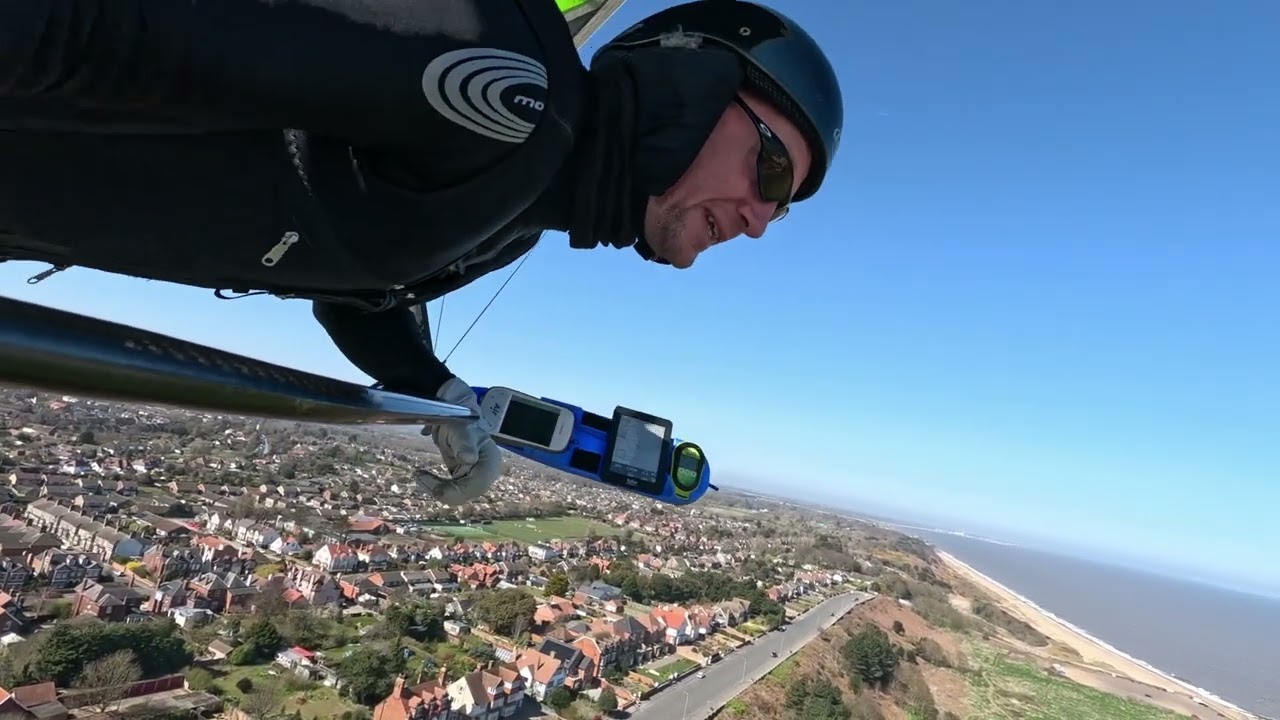 A birds eye's of Lowestoft and Corton Suffolk's a naturists beach - Suffolk Hang Gliding Club