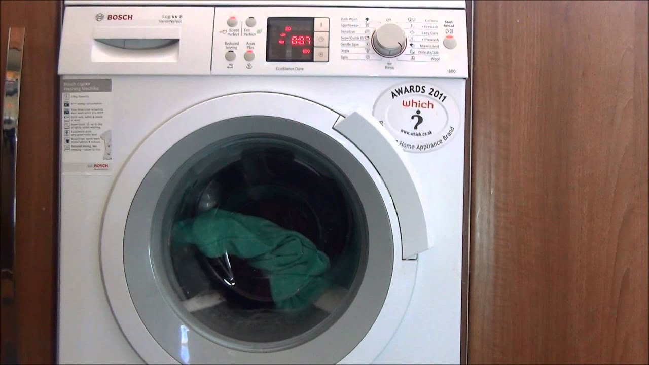 Bosch Logixx Washing Machine : Delicate speed perfect + aqua plus overloaded