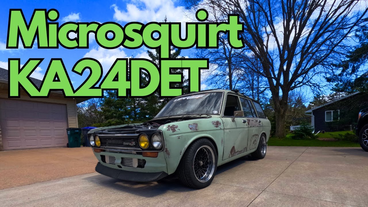 MICROSQUIRT Install KA24DET! Turbo Datsun 510 Station Wagon!