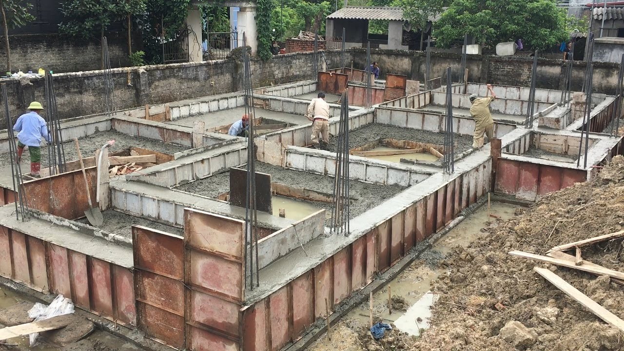 Construction House Step Step By Step, How To Build Foundation From Ready-Mixed Concrete