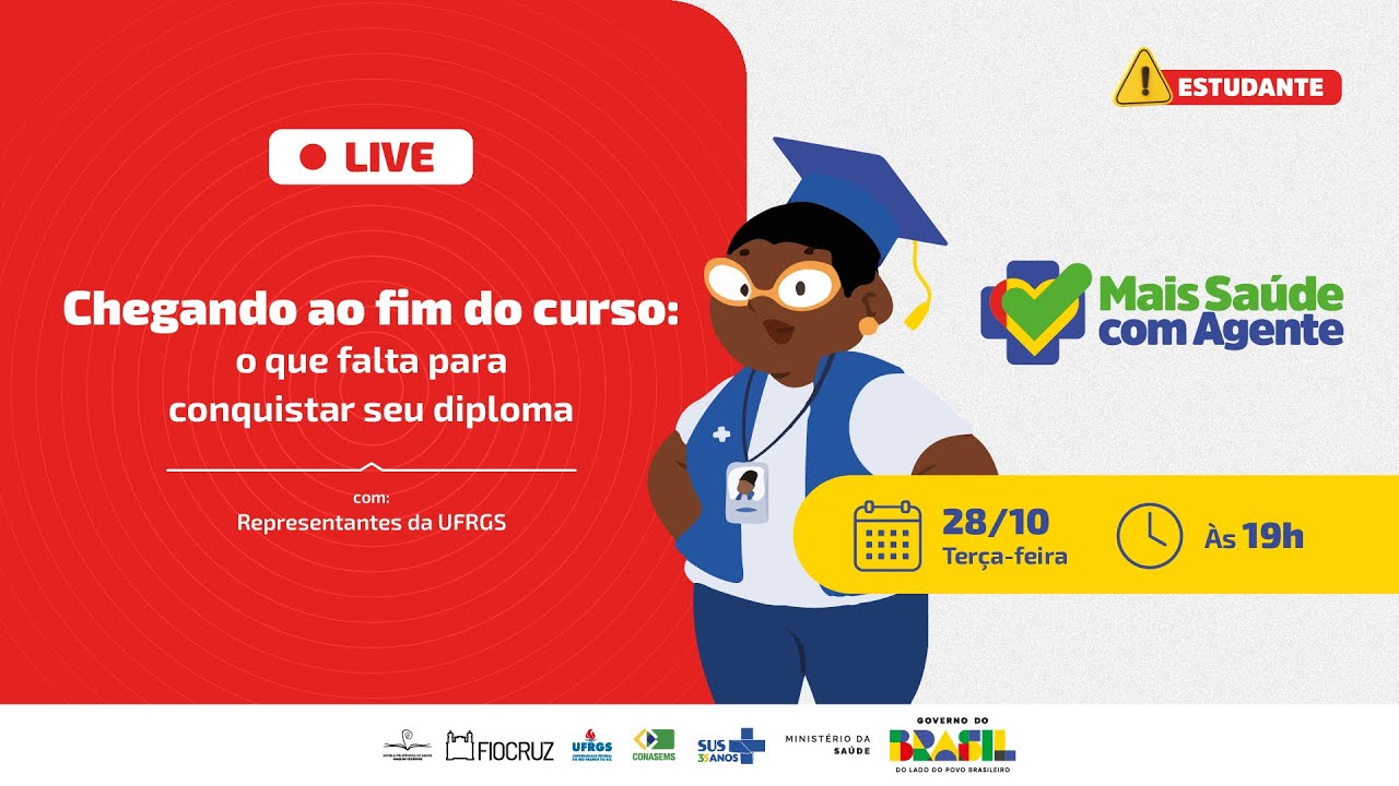 [LIVE] Mais Saúde com Agente | Chegando ao fim do curso: o que falta para conquistar seu diploma