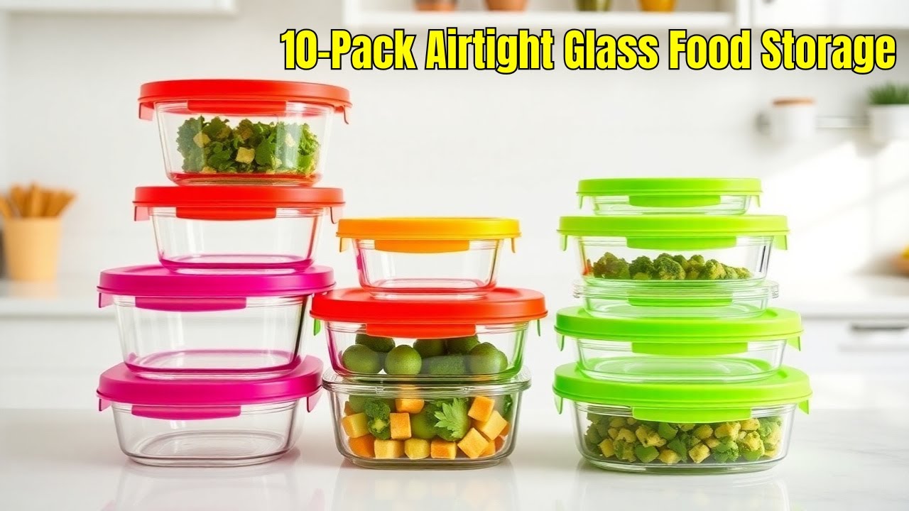 10-Pack Airtight Glass Food Storage Containers Review
